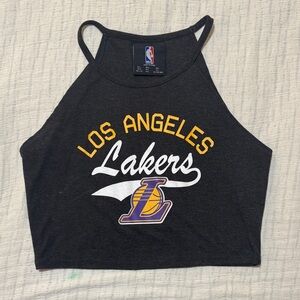 NBA LA Lakers Charcoal Tee with Iconic Logo